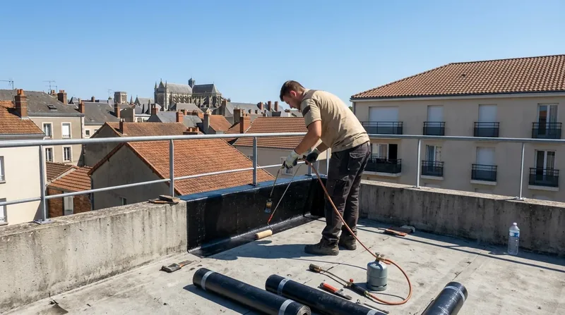 Étanchéité toiture-terrasse Le Mans